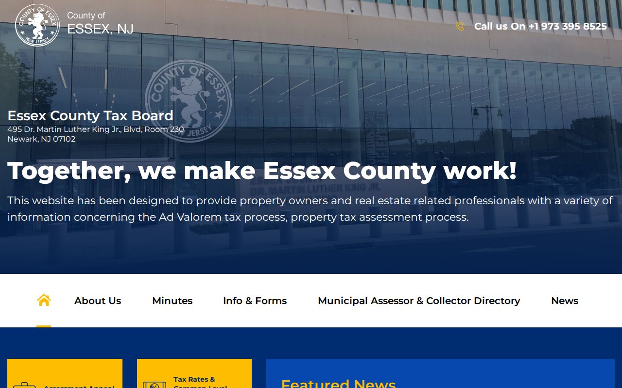 Belleville residents directory Essex County Tax Board record-search page