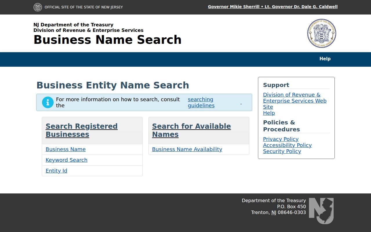 Belleville residents directory New Jersey business name search