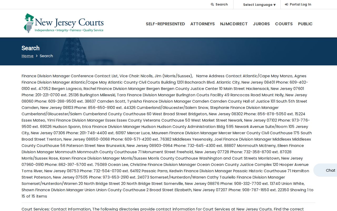 Belleville residents directory New Jersey Courts public case search
