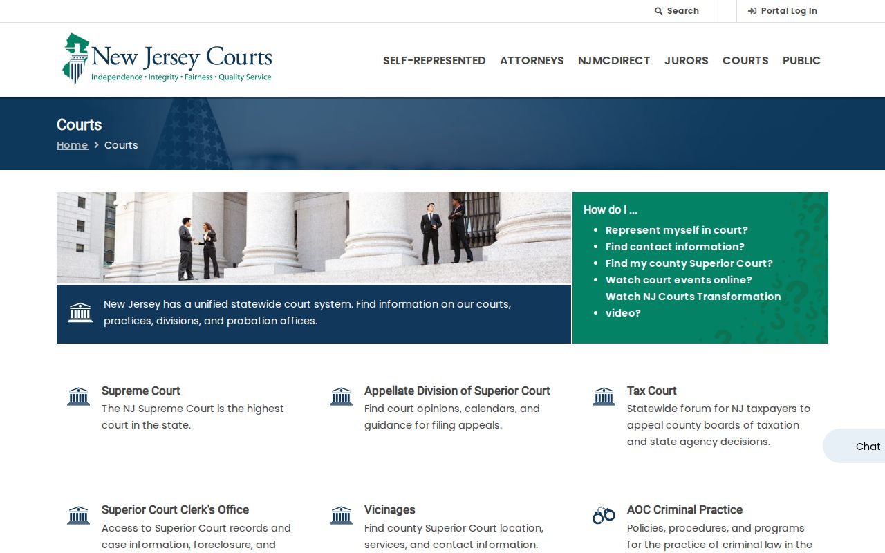 Belleville previous residents NJ Courts public records routing page